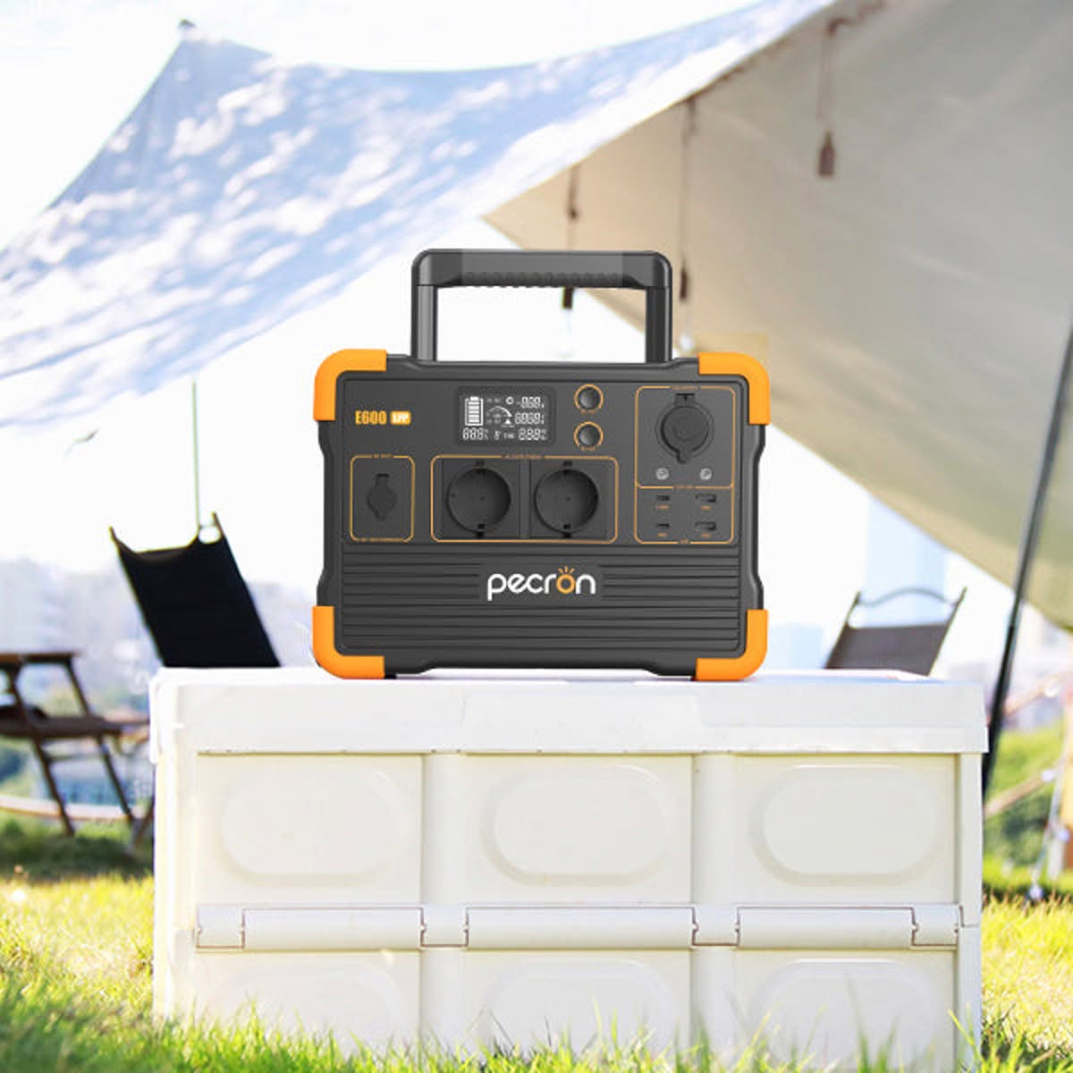 Pecron E600LFP 1200W AC LiFePO4 batteri 614Wh